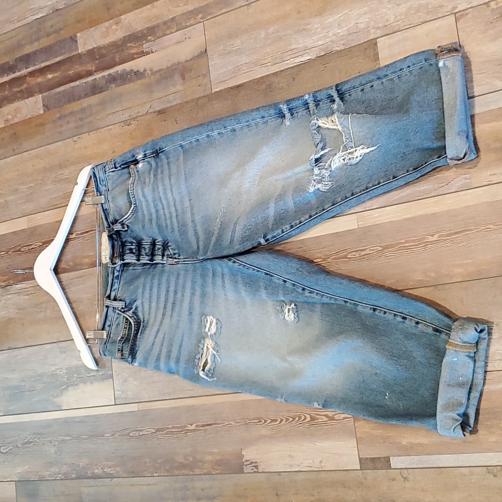 Free People Baggy Destruction Boyfriend Jeans